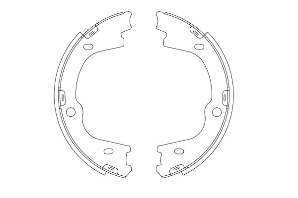 Комплект гальмівних колодок, стоянкове гальмо GS8003 TRW #1