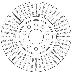 Гальмівний диск DF6742S TRW #1