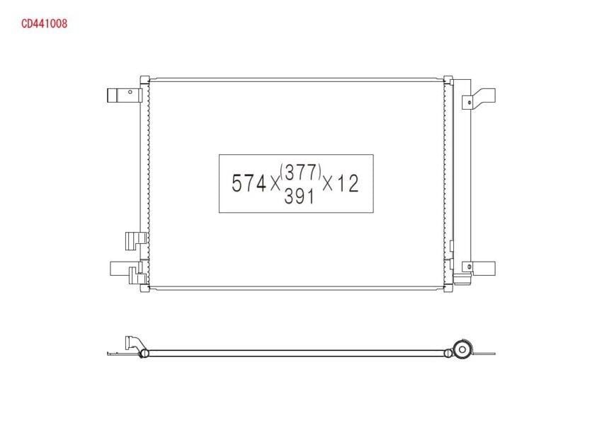 Радіатор кондиціонера, KOYORAD CD441008 Радіатор кондиціонера, KOYORAD CD441008