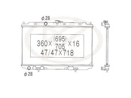 Радиатор охлаждения двигателя, KOYORAD PL021771R Радиатор охлаждения двигателя, KOYORAD PL021771R