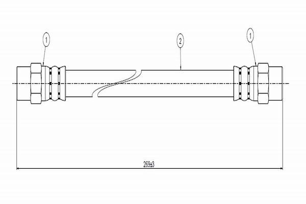 Тормозной шланг   C800 250A   CAVO