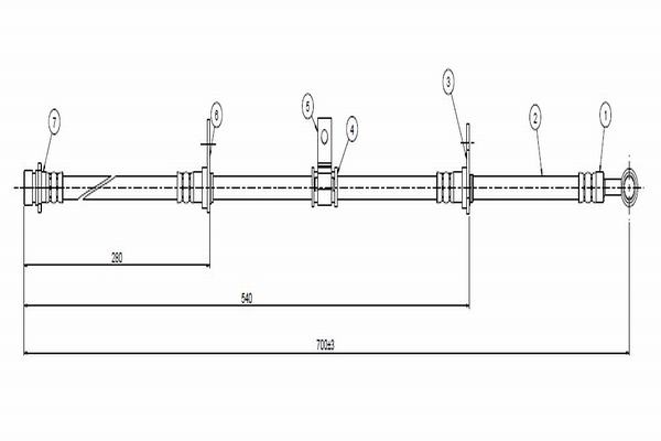 Тормозной шланг   C800 450A   CAVO