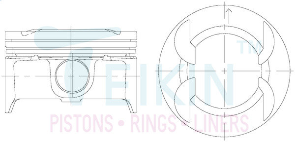 Поршень   30119.050   TEIKIN
