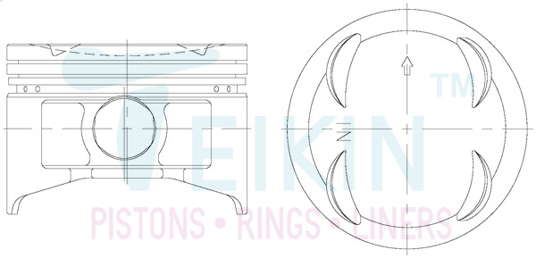 Поршень   38154.050   TEIKIN