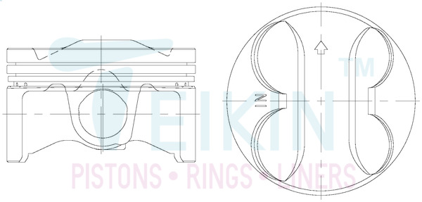 Поршень   38190.050   TEIKIN