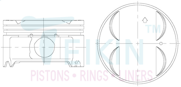 Поршень   38192.050   TEIKIN