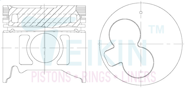 Поршень   39608AG.STD   TEIKIN