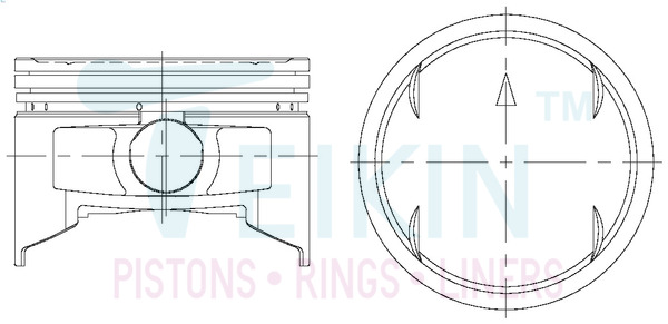 Поршень   43278.050   TEIKIN