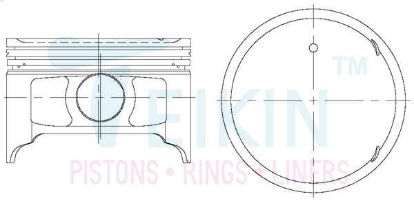 Поршень   43287.STD   TEIKIN