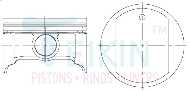 Поршень   43290.050   TEIKIN