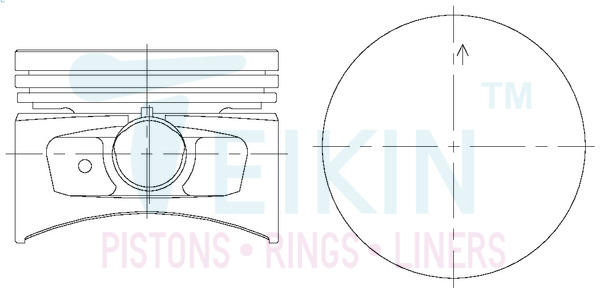 Поршень   44327.050   TEIKIN