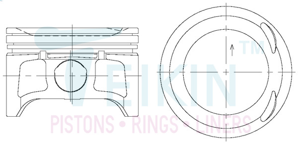 Поршень   44333.STD   TEIKIN