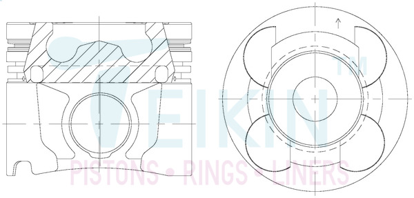 Поршень   44684AG.STD   TEIKIN