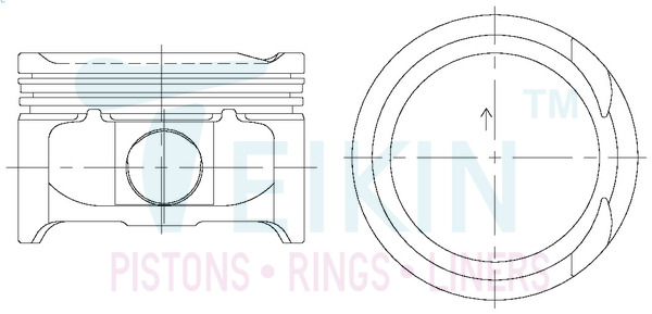 Поршень   44705.050   TEIKIN