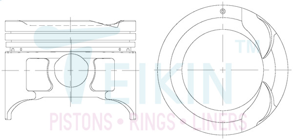 Поршень   45657.STD   TEIKIN