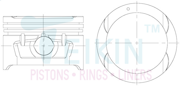 Поршень   49105.050   TEIKIN