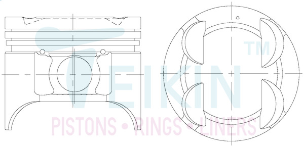 Поршень   52101.050   TEIKIN