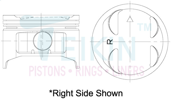 Поршень   55101.STD   TEIKIN