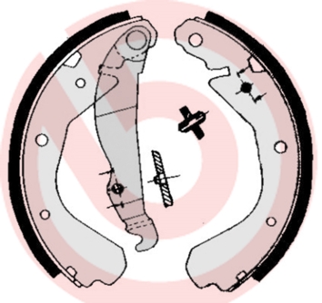 Комплект гальмівних колодок, BREMBO S 59 508 Комплект гальмівних колодок, BREMBO S 59 508