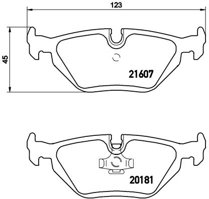 Комплект тормозных колодок, дисковый тормоз   P 06 013   BREMBO