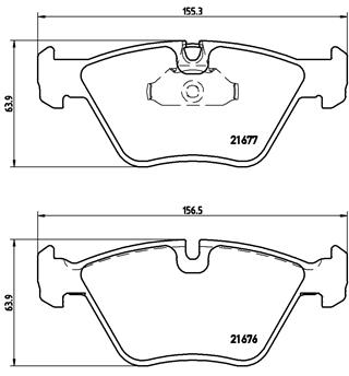 Комплект тормозных колодок, дисковый тормоз   P 06 022   BREMBO