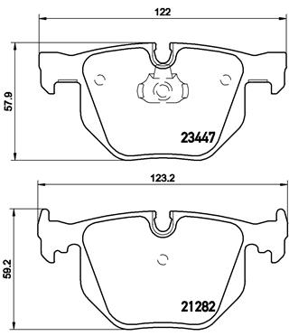 Комплект тормозных колодок, дисковый тормоз   P 06 029   BREMBO