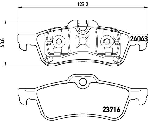 Комплект тормозных колодок, дисковый тормоз   P 06 032   BREMBO