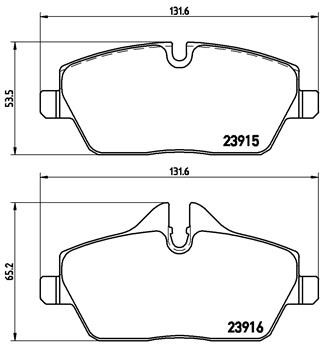 Комплект тормозных колодок, дисковый тормоз   P 06 034   BREMBO