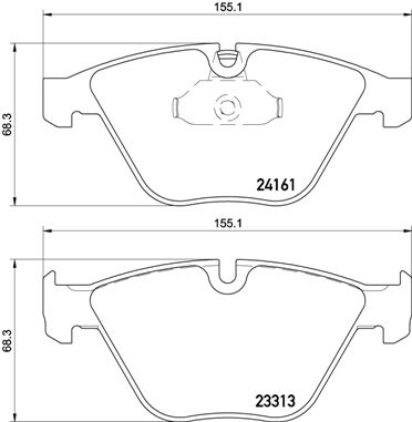 Комплект гальмівних накладок, дискове гальмо   P 06 081   BREMBO