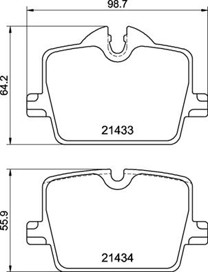 Комплект гальмівних накладок, дискове гальмо   P 06 114   BREMBO