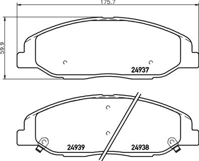 Комплект тормозных колодок, дисковый тормоз   P 09 016   BREMBO