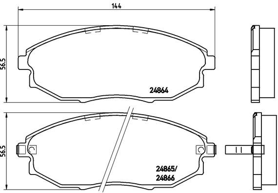 Комплект тормозных колодок, дисковый тормоз   P 10 007   BREMBO