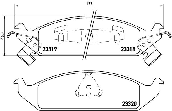 Комплект тормозных колодок, дисковый тормоз   P 11 011   BREMBO