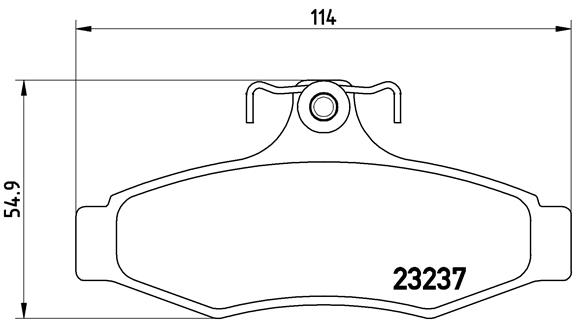 Комплект гальмівних накладок, дискове гальмо   P 15 005   BREMBO