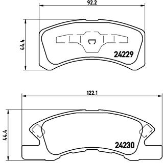 Комплект гальмівних накладок, дискове гальмо   P 16 011   BREMBO