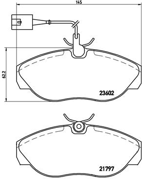 Комплект тормозных колодок, дисковый тормоз   P 23 083   BREMBO