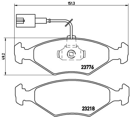 Комплект гальмівних накладок, дискове гальмо   P 23 122   BREMBO