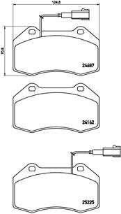 Комплект тормозных колодок, дисковый тормоз   P 23 139   BREMBO