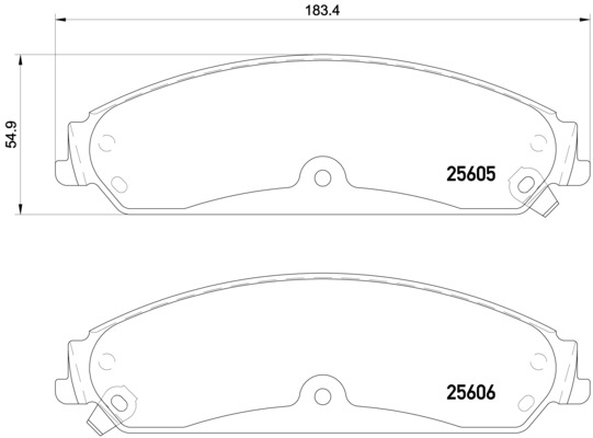 Комплект гальмівних накладок, дискове гальмо   P 23 149   BREMBO