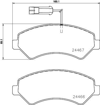 Комплект тормозных колодок, дисковый тормоз   P 23 161   BREMBO