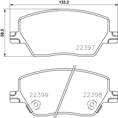 Комплект гальмівних накладок, дискове гальмо   P 23 170   BREMBO