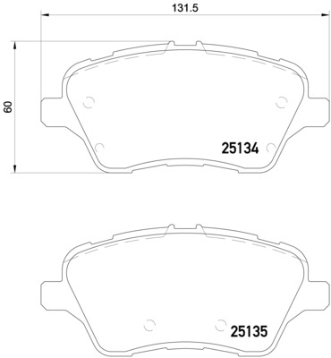 Комплект тормозных колодок, дисковый тормоз   P 24 151   BREMBO