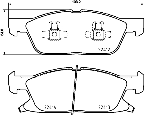 Комплект тормозных колодок, дисковый тормоз   P 24 188   BREMBO