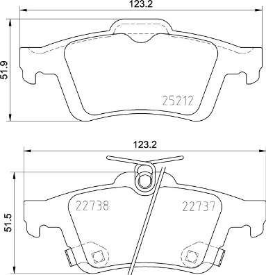 Комплект тормозных колодок, дисковый тормоз   P 24 216   BREMBO