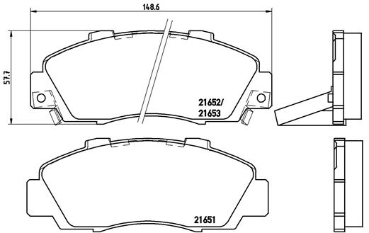 Комплект тормозных колодок, дисковый тормоз   P 28 026   BREMBO