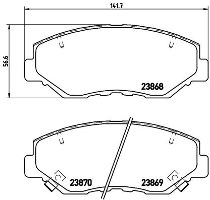 Комплект тормозных колодок, дисковый тормоз   P 28 035   BREMBO