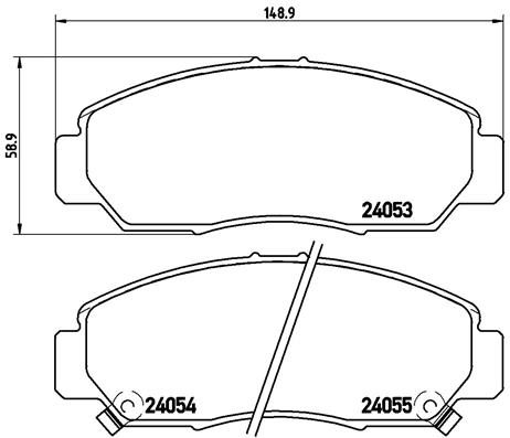 Комплект тормозных колодок, дисковый тормоз   P 28 047   BREMBO