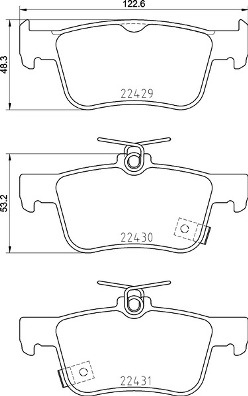 Комплект тормозных колодок, дисковый тормоз   P 28 089   BREMBO