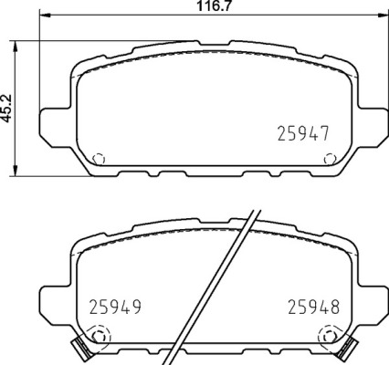 Комплект тормозных колодок, дисковый тормоз   P 28 090   BREMBO