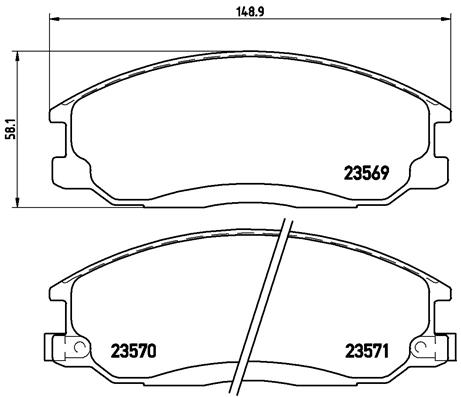 Комплект тормозных колодок, дисковый тормоз   P 30 013   BREMBO